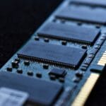macro shot photo of a computer RAM